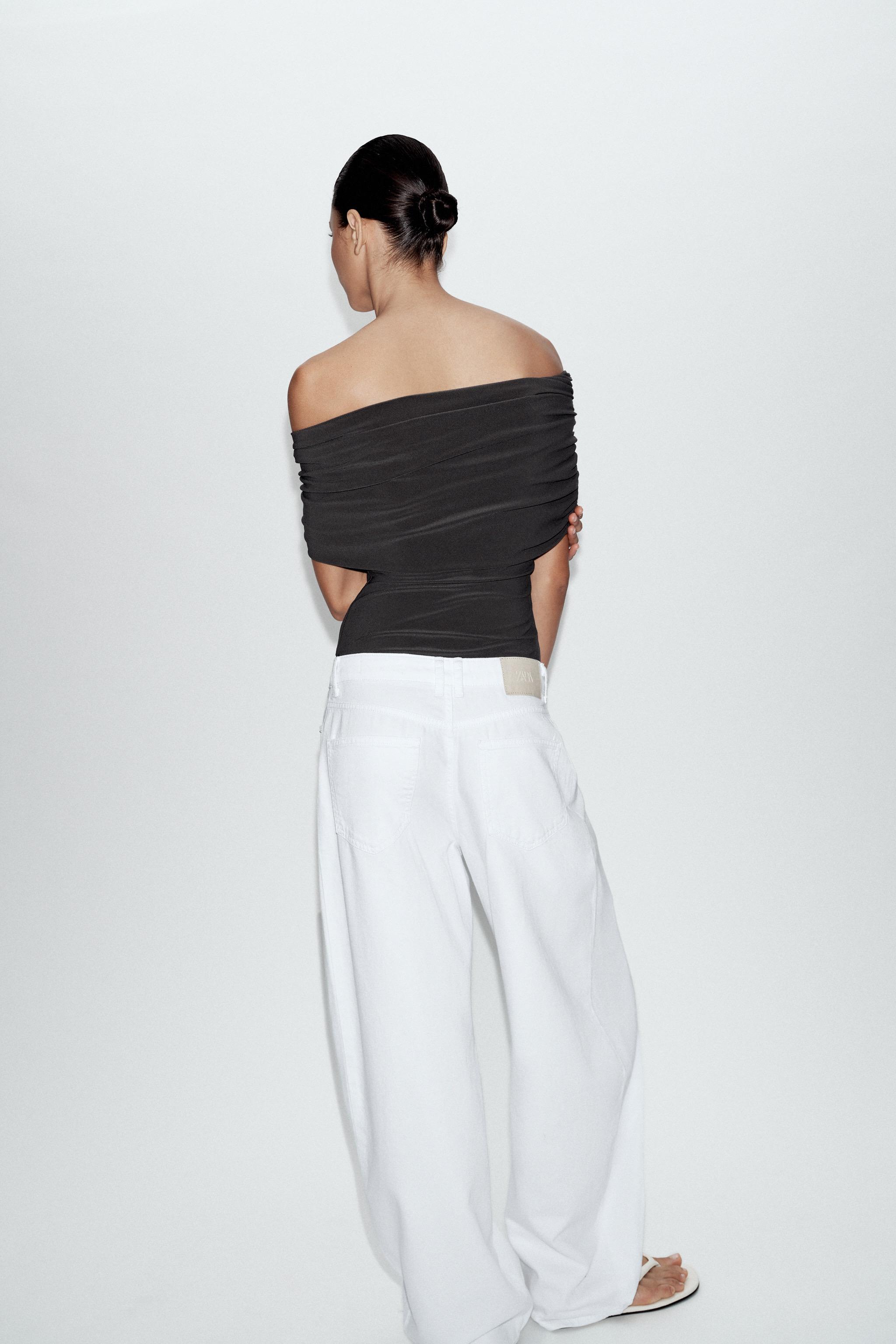 ASYMMETRIC RUCHED BODYSUIT